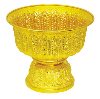 Diamond Thai Design High Foot Tray Golden 22 cm (1)