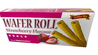 Golden Boy Wafer Roll Strawberry Flavour (36 x 4.2oz)