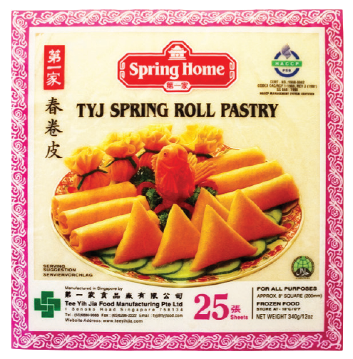 TYJ Spring Roll Pastry
(8”)