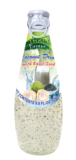 Coconut drink with Basil seed