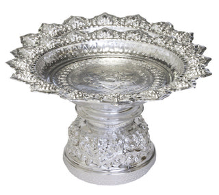 Diamond Thai Design Low Foot Tray Silver 30 cm (1)