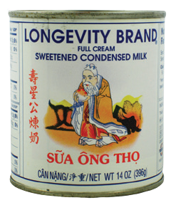 Longevity Full Cream
Sweetened Condensed
Milk