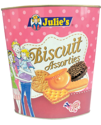 Assorted Biscuit (pink ) in tin