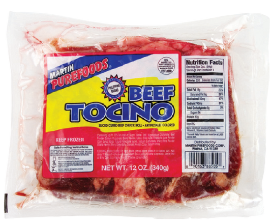 Martin Fro Beef Tocino
‘Sliced CuRed Beef Chuck
Roll’