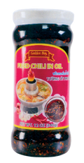 Golden Boy Fried Chilli Oil in jar