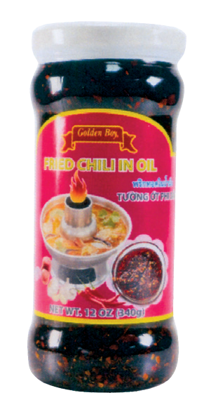 Golden Boy Fried Chilli Oil in jar