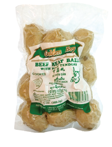 Golden Boy Beef Meat
Balls With Beef Tendons
