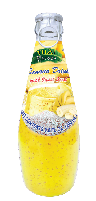 Banana Drink with sweet basil seed