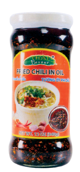 Thai flavour Fried Chilli Oil in jar