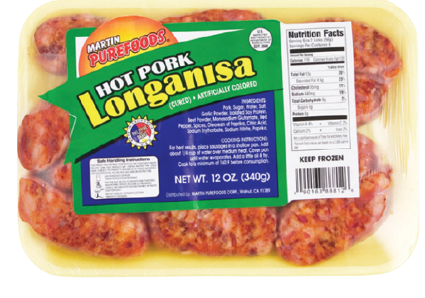 Martin Fro Hot Pork
Longanisa