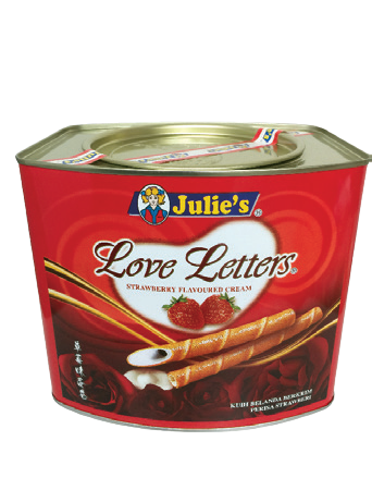 love letter strawberry wafer