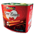 Julie’s Love Letters Strawberry Cream Rolled Wafer