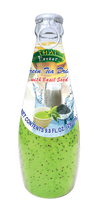 Green tea drink with sweet basil
seed