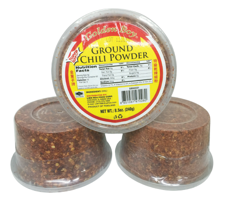 Ground chili powder in cup super Spicy
