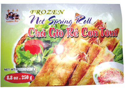 Fro Cha goi re con tom
(Taro Wraps W/Shrimp)