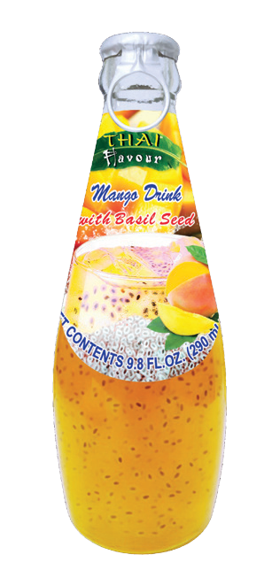 Mango drink with sweet basil seed