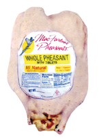 Whole Pheasant With
Giblets