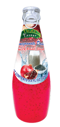 Pomegranate drink with sweet basil
seed