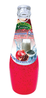 Pomegranate drink with sweet basil
seed