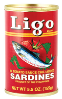 Ligo Sardines in Tomato
Sauce with Chili Red