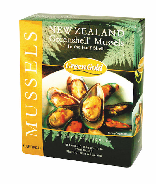 GreeSshell Mussels  (Half Shell)