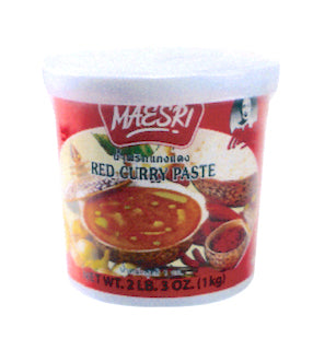 Maesri red curry paste jar