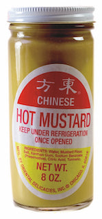 Oriental hot mustard in jar