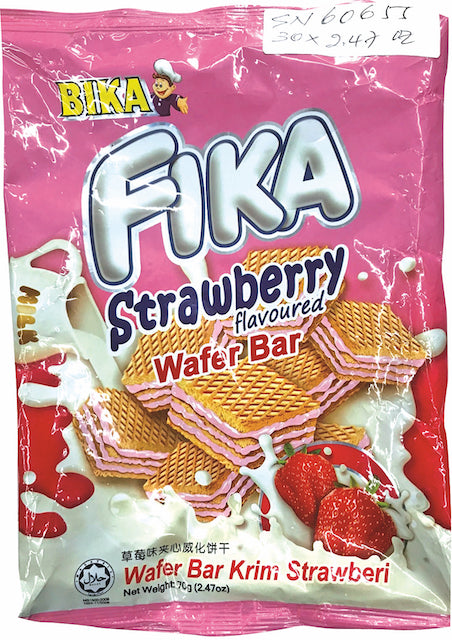 Baki  Fika strawberry wafer Bar 30x2.47 oz